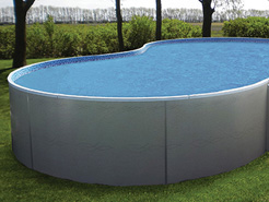 Free form above ground swimming pool.